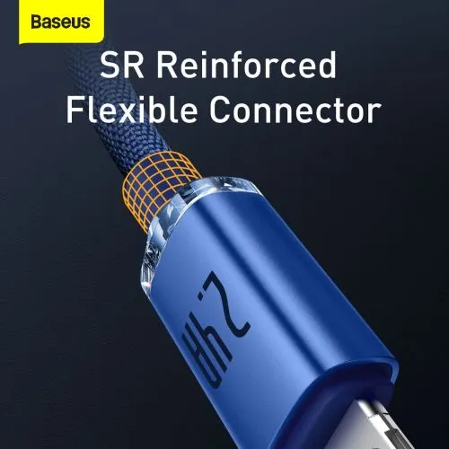 Kábel USB do Lightning Baseus Crystal Shine, 2,4 A, 1,2 m (niebieski) 030322