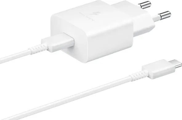 Nabíjačka Samsung EP-T1510XW USB-C 15W + USB-C kábel 1m, Biela