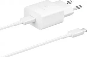 Nabíjačka Samsung EP-T1510XW USB-C 15W + USB-C kábel 1m, Biela