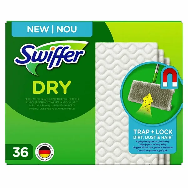 Swiffer Náhradné Suché Handričky 36 Zozbierajú, Zachytia A Uzamknú Prach