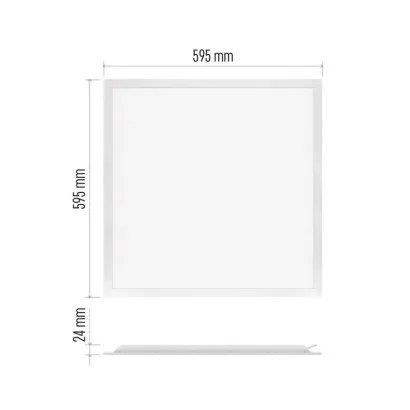 EMOS LED panel LEXXO backlit 60×60, štvorcový vstavaný biely, 30W neutrálna b.