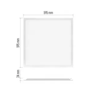 EMOS LED panel LEXXO backlit 60×60, štvorcový vstavaný biely, 30W neutrálna b.