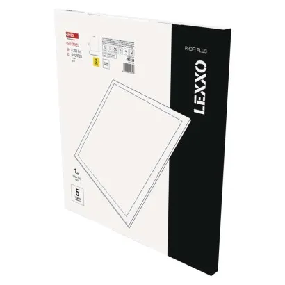 EMOS LED panel LEXXO backlit 60×60, štvorcový vstavaný biely, 30W neutrálna b.