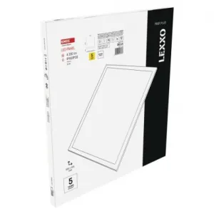 EMOS LED panel LEXXO backlit 60×60, štvorcový vstavaný biely, 30W neutrálna b.