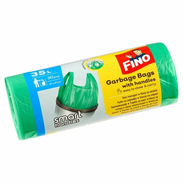 Vrecia zaväzovacie FINO Color 35 ℓ, 8 mic., 49 x 60 cm, zelené (30 ks)