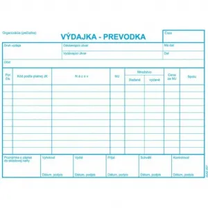 Igaz 007 Výdajka-prevodka A5 samoprepis bez DPH