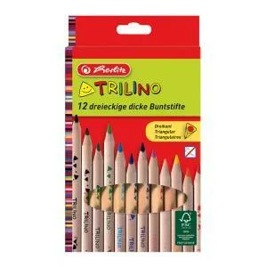 Farbičky Herlitz Trilino trojhranné 12 farieb