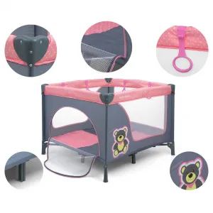 DECOREUM Milly Mally Skladacia ohrádka FUN Pink Bear - ružová