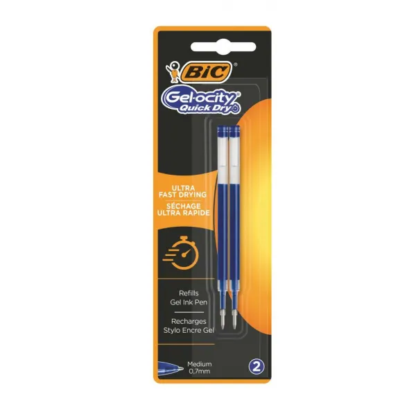 BIC BC967378 BIC Gelocity Quickdry náhradná náplň do gélového rollera modrá 2 ks