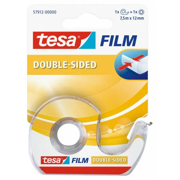 TESA Lepicí páska oboustranná s odvíječem 12 mm x 7,5 m