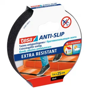 Páska tesa® Anti-slip, protišmyková, čierna, 25 mm, L-5 m