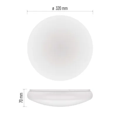 EMOS LED stropné svietidlo TIVI, okrúhle biele 8,6W, IP44, neutrálna biela