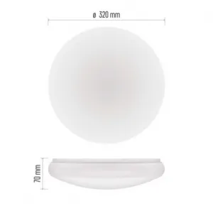 EMOS LED stropné svietidlo TIVI, okrúhle biele 8,6W, IP44, neutrálna biela