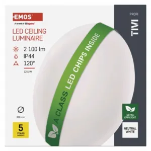 EMOS LED stropné svietidlo TIVI, okrúhle biele 12,5W, IP44, CCT