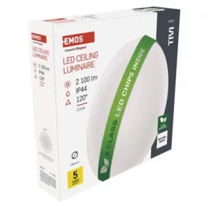EMOS LED stropné svietidlo TIVI, okrúhle biele 12,5W, IP44, CCT