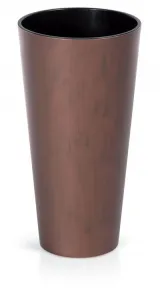 Prosperplast Kvetináč TUBUS Slim Corten 150x286 mm, medený vzhľad, vložka 255553