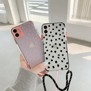 Innocent Silicone Black Dotted Case with Lanyard - iPhone 12 Pro Max