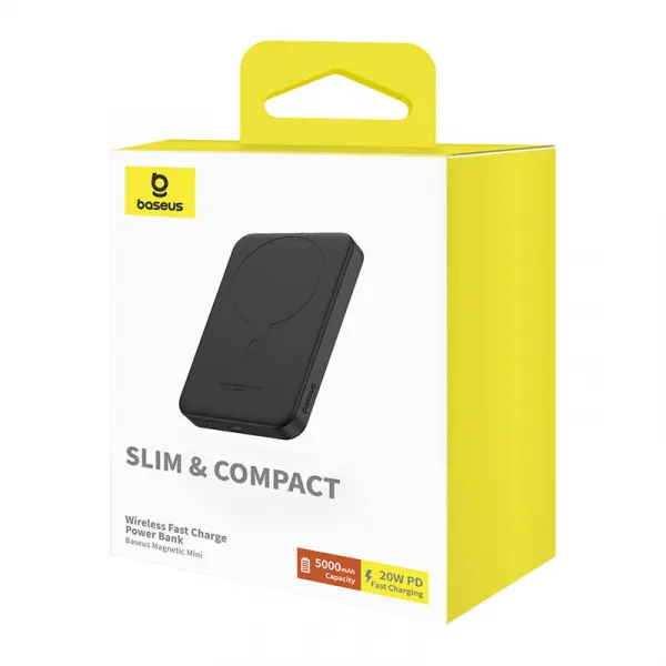 Magnetická mini power banka Baseus 5000mAh 20W (čierna) 055770