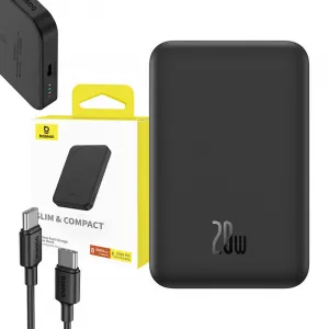 Magnetická mini power banka Baseus 5000mAh 20W (čierna) 055770