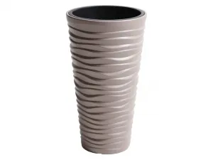 Kvetináč Sand Slim, svetlo hnedá