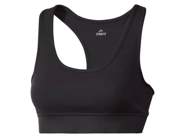 Crivit Dámska športová podprsenka, Medium Level (čierna, XS (32/34))