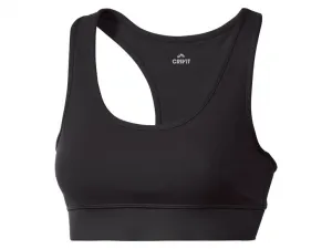 Crivit Dámska športová podprsenka, Medium Level (čierna, XS (32/34))