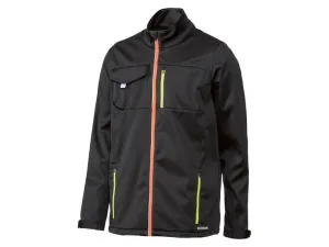 Parkside® Pánska softšelová bunda (L (52/54), čierna/oranžová/žltá)