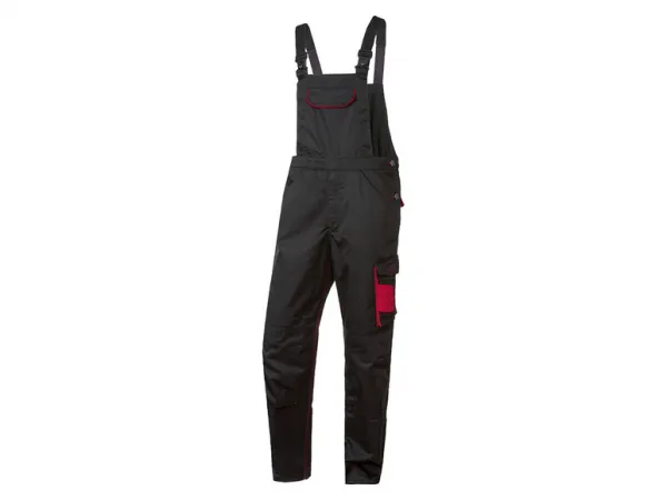 Parkside® Pánske montérky na traky (58, čierna/červená)