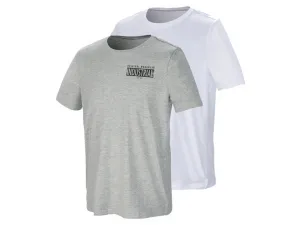 Parkside® Pánske tričko, 2 kusy (L (52/54), biela/sivá)