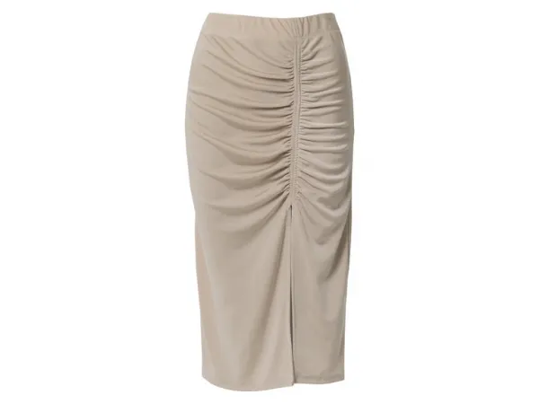 Esmara® Dámska midi sukňa, béžová (S (36/38))