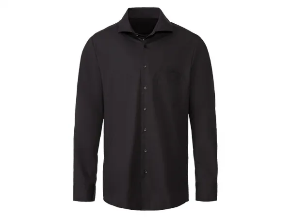 Livergy® Pánska košeľa „Regular Fit“ (42, čierna)