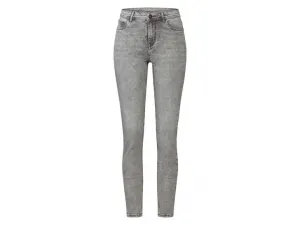 esmara® Dámske rifle „Super Skinny Fit“ (40, kratšia nohavica, bledosivá)