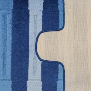 Sada kúpeľňových koberčekov Montana Said XL Dark Blue