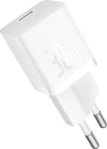 Baseus GaN5 30W mini nástenná nabíjačka (biela) 047631