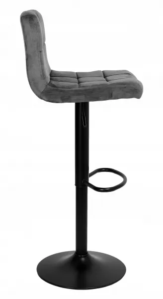 Arako Black graphite Velvet bar hocker