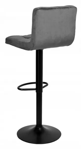 Arako Black graphite Velvet bar hocker