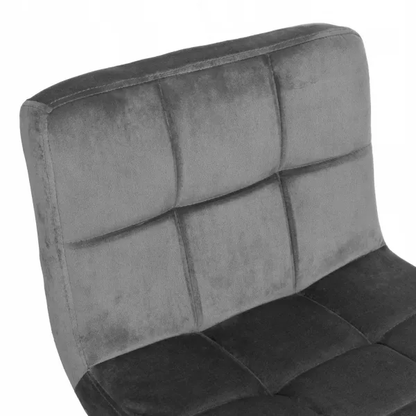 Arako Black graphite Velvet bar hocker