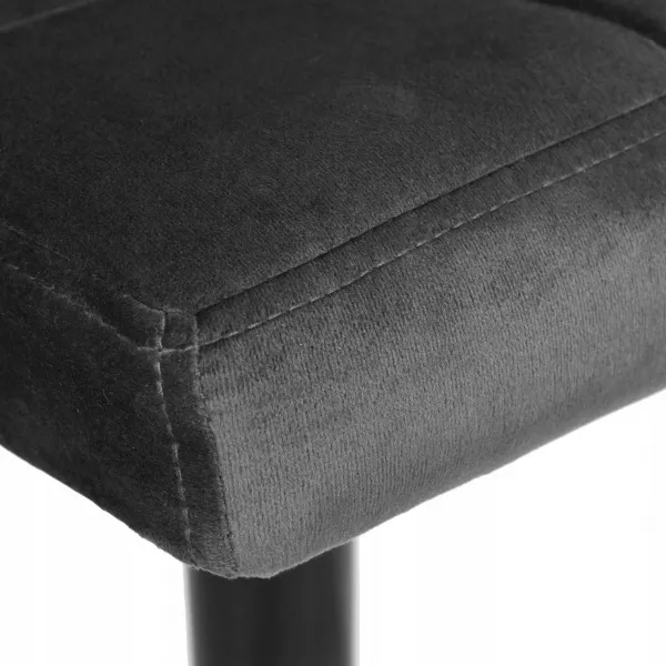 Arako Black graphite Velvet bar hocker