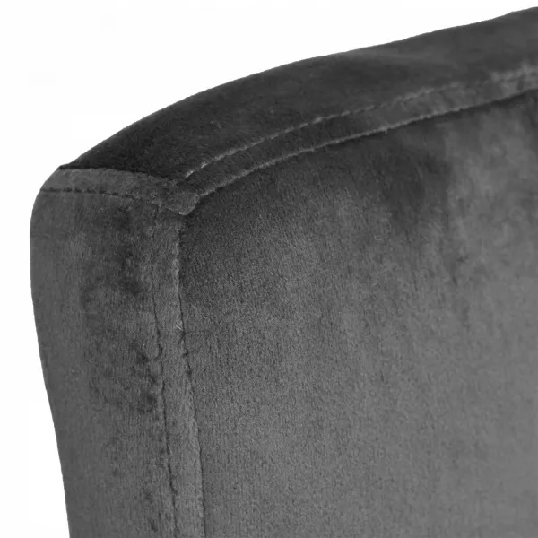 Arako Black graphite Velvet bar hocker