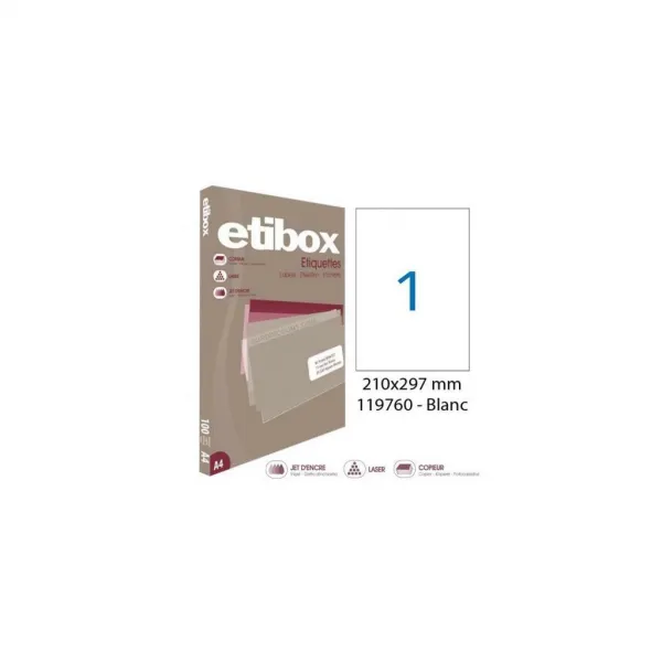Agipa Etikety univerzálne 210x297mm Etibox A4 100 hárkov