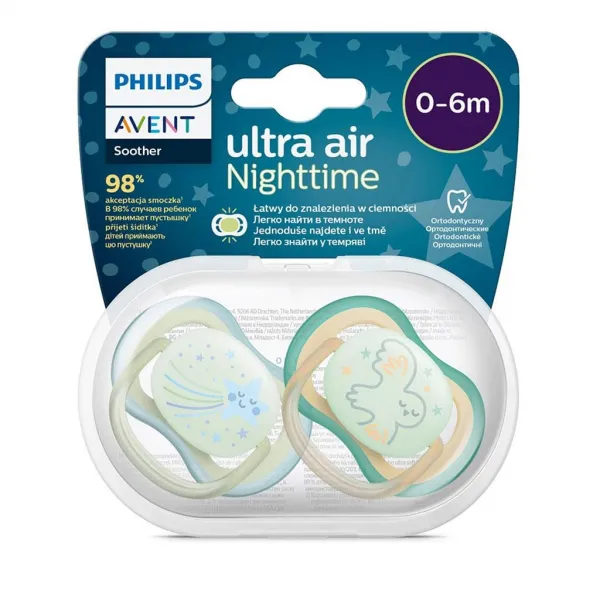Avent Cumlík Ultra Air Night 0-6m Chlapec 2 ks