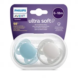 Dojčenský cumlík Ultrasoft Premium Avent 6-18 miesacov 2 ks chlapec 6-18 m