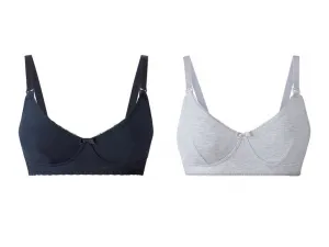 esmara® Dámska podprsenka na dojčenie (námornícka modrá/sivá, 85E)