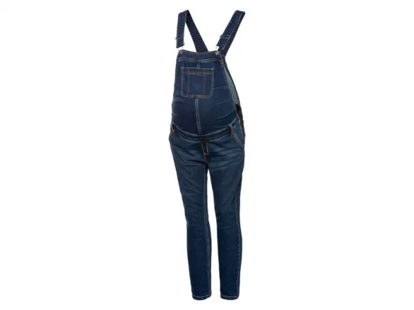 esmara® Dámske tehotenské nohavice na traky „Skinny fit“ (42, tmavomodrá)