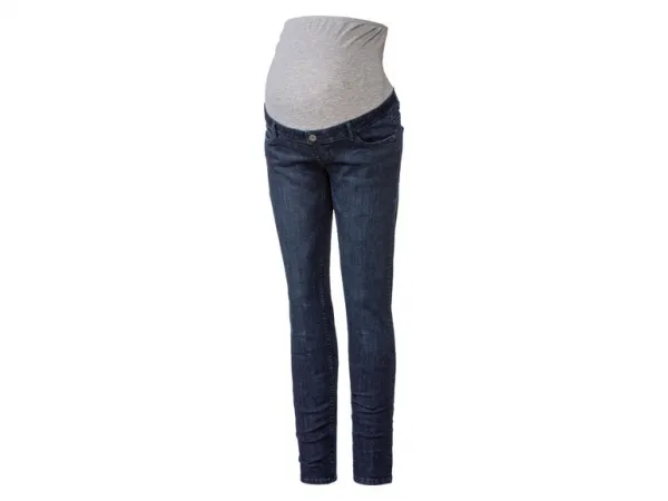 esmara® Dámske tehotenské rifle „Skinny Fit“ (40, tmavomodrá)
