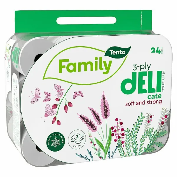 Tento Family Delicate toaletný papier 3 vrstvy 24 kotúčov