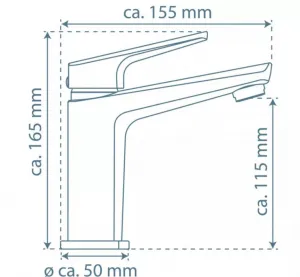 Schütte Umyvadlová baterie RAVEN ( 34016 ) Čierna matná