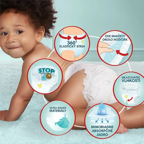 Pampers Premium Care Plienkové Nohavičky Veľkosť 3, 48 Plienok, 6kg-11kg