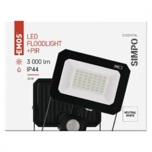 EMOS LED reflektor SIMPO s pohybovým čidlom 30 W neutrálna biela
