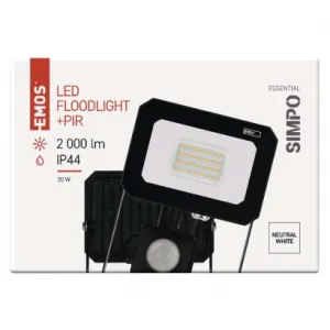 EMOS LED reflektor SIMPO s pohybovým čidlom 20 W neutrálna biela
